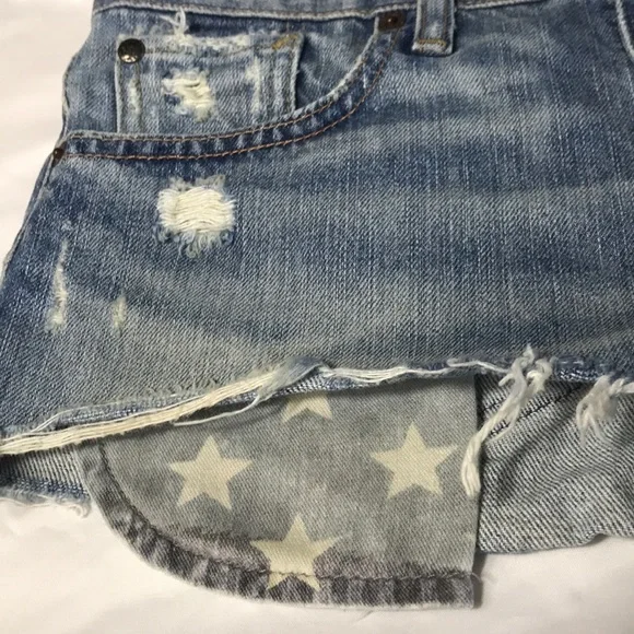 DENIM & SUPPLY RAULPH LAUREN Distressed Shorts 24 - Picture 2 of 8